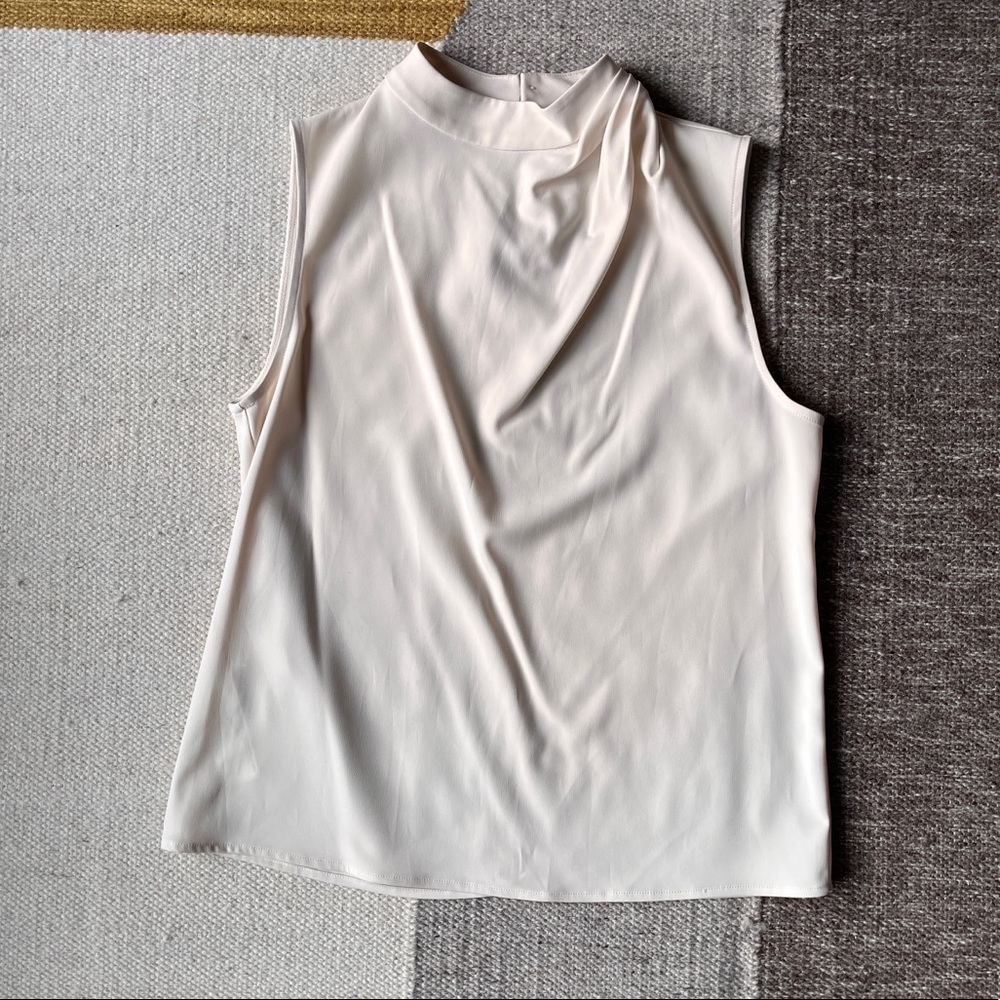 MNG cream sleeveless top